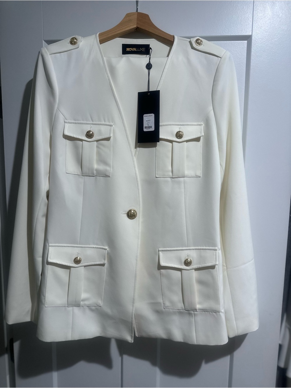 Fashion Nova/ Novaluxe Abrianna Suit Ivory with Gold Buttons
